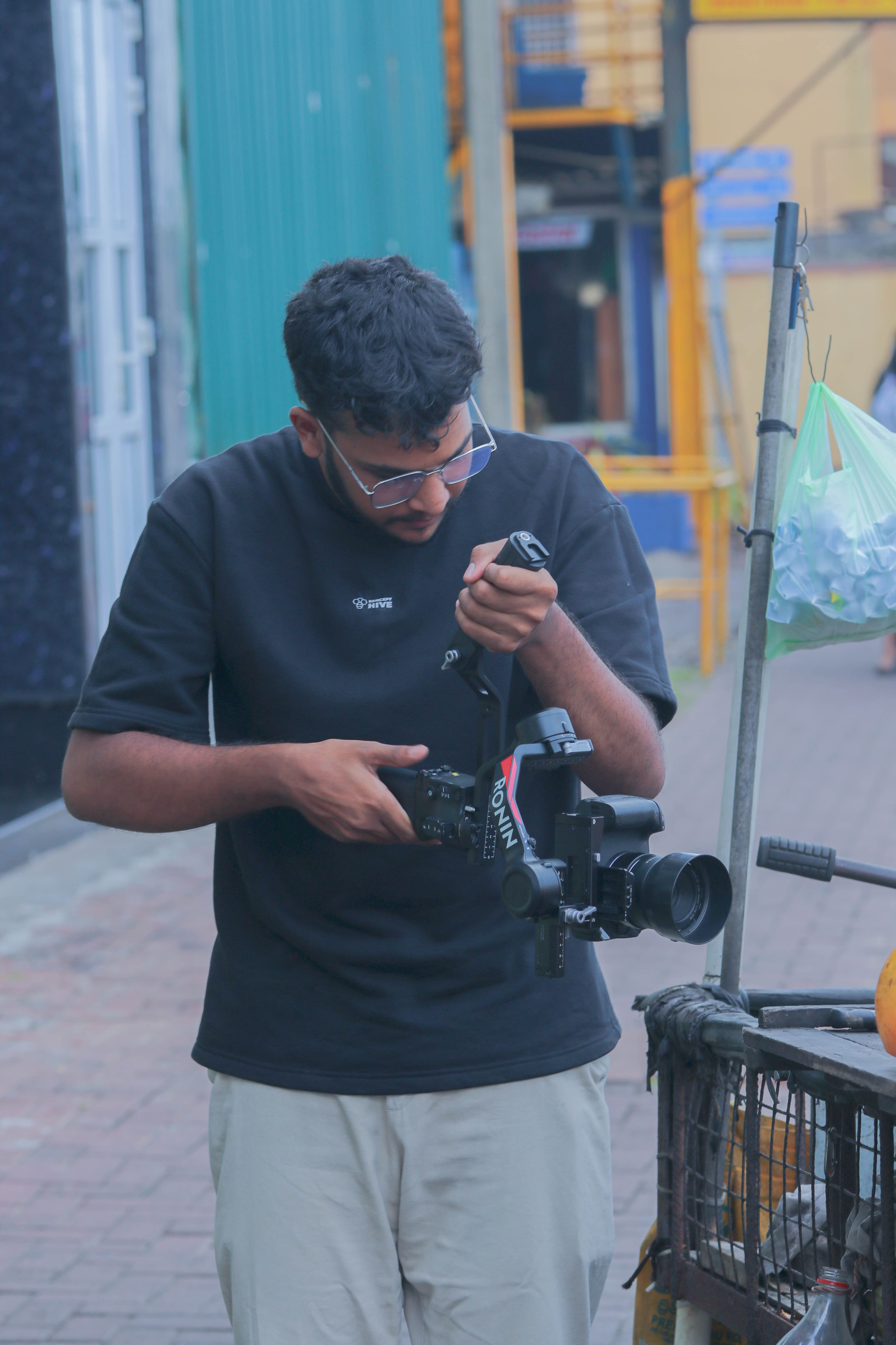 In action
